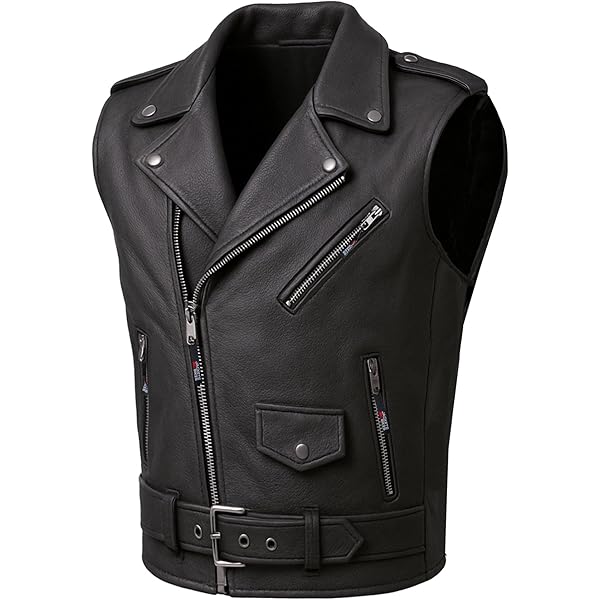 Amazon.com: Cheemaz Men's Vintage Negan Cowhide Brown Biker Riding